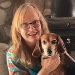 Kate Russell, founder, and Wally the Beagle